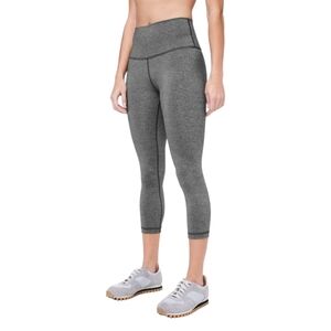 Lululemon Wunder Under Crop High Rise Luxtreme Gray Women's 6